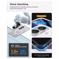 Spigen Ultra Hybrid Mag MagSafe Ümbris for Samsung Galaxy S26+ - Clear and valge