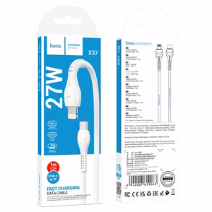 Kaabel USB C to Lightning Hoco PD 27W 1 m X37 valge