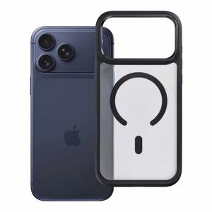 Case for iPhone 17 Pro Max / 18 Pro Max (low camera edge) Forcell F-Protect Smoke Hybrid Premium compatible with MagSafe black