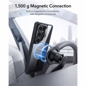 ESR Classic Hybrid Kickstand MagSafe ümbris Samsung Galaxy S26 Ultra jaoks - läbipaistev must