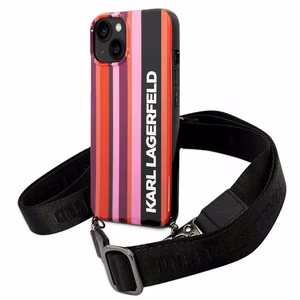 Karl Lagerfeld KLHCP14SSTSTP iPhone 14 6.1 "hardcase roosa / roosa Color Stripes Strap