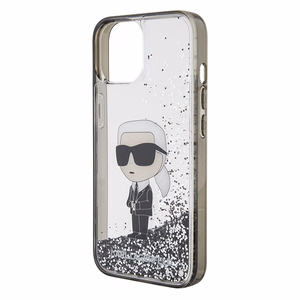 Karl Lagerfeld KLHCP15SLKKNSK iPhone 15 6.1" läbipaistev hardcase Liquid Glitter Ikonik