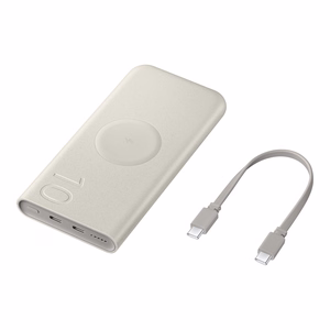 Powerbank Samsung EB-U2510XUEGEU induktiivne 10000 mAh 2x USB-C 25W SFC - beež