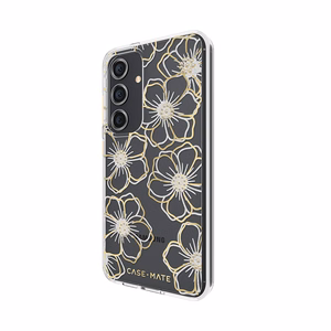 Case-Mate Floral Gems ümbris seadmele Samsung Galaxy S24, kuldne