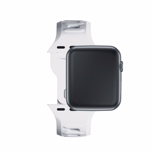 3mk silikoonrihm Apple Watchile, 38/40/41/42 mm, valge, väike suurus