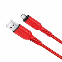Kaabel USB A to Micro USB Hoco 2,4A 1 m X59 punane