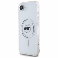 Karl Lagerfeld IML Metal Choupette Head MagSafe iPhone 16e Ümbris - Valge