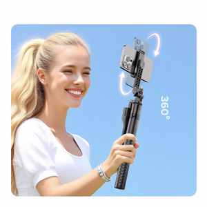Selfipulk Orico SPM190 1/4 tolli statiiv telefoni kaamerale 360 kraadi pööramisega Bluetooth 5.2 - must