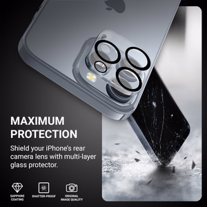 Crong Lens Shield kaamera objektiivide klaaskaitse seadmele iPhone 16 Pro / 16 Pro Max / 15 Pro / 15 Pro Max