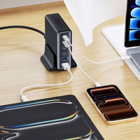 Tech-Protect DC160W-GAN 6-portiline 160W seinalaadija - must