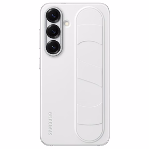 Samsung Standing Grip Case ümbris, sobib mudelile Samsung Galaxy S25, valge
