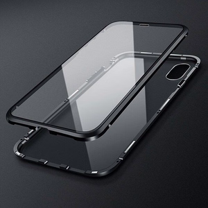 Wozinsky Full Magnetic Case Full Body Front ja Back Cover sisseehitatud klaasiga Samsung Galaxy A72 4G must-läbipaistev