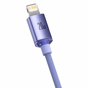USB kaabel Baseus Crystal Shine violetne Type-C / Lightning 200cm (kuni 20W)