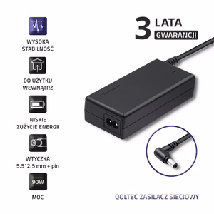 Qoltec 50090.90W toiteadapter siseruumi must