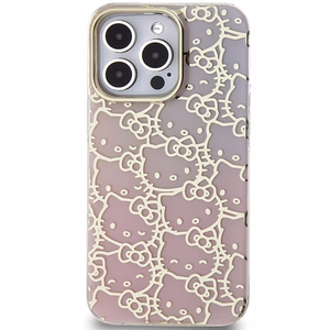 Hello Kitty IML Gradient Electrop Crowded Kitty Head Ümbris jaoks iPhone 14 Pro Max - Roosa