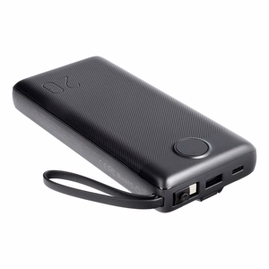 Powerbank Veger C20 (W2047 / W2059) 20000 mAh with built-in Micro-USB cables / Type C / Lightning must