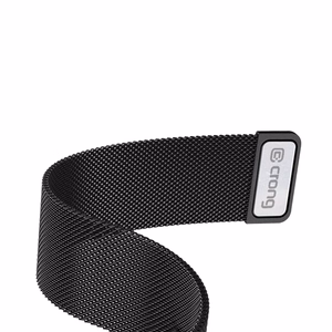 Crong Milano Steel roostevabast terasest rihm Apple Watch 44 / 45 / 46 / 49 mm kellale, must