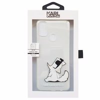 Karl Lagerfeld Choupette Fun ümbris Samsung Galaxy M21 jaoks - Läbipaistev