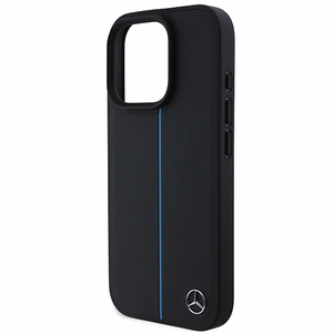 Mercedes MB sinine Line Leather MagSafe iPhone 16 Pro Ümbris - must