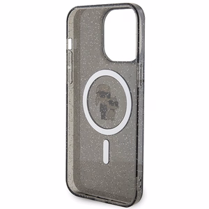 KARL LAGERFELD ümbris jaoks IPHONE 15 Pro Max KLHMP15XHGKCNOK (Glitter + MAG) must