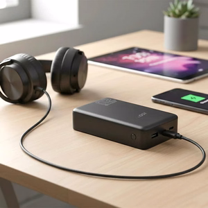 Välisaku 20 000mAh, 1x USB, 2x USB-C, 20W, QC4+, LCD ekraan, must