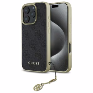Guess 4G Charms Collection ümbris jaoks iPhone 16 Pro Max - must