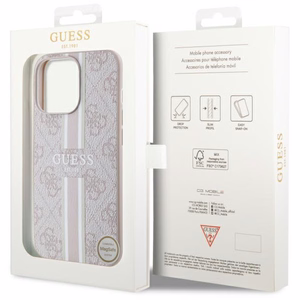 Guess GUHMP13XP4RPSP iPhone 13 Pro Max 6.7" roosa/roosa hardcase 4G Printed Stripes MagSafe
