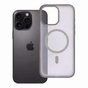 Чехол iPhone 16 PRO MAX Flexline Mag Cover, совместимый с MagSafe, серый