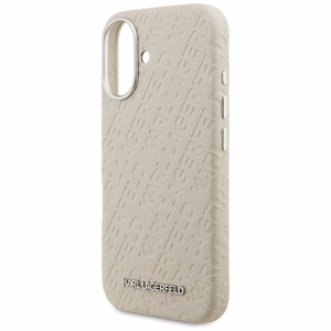 Karl Lagerfeld FW Stamped Karl MagSafe чехол iPhone 16 - бежевый