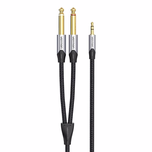 Audio kaabel mini jack 3.5mm to 2x jack 6.35mm male Vention BARHL 10m