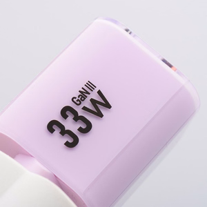 Phone laadija Forcell F-Energy GaN III Crystal Color USB C + USB A QC4.0 PD 33W + silikoon kaabel USB C to USB C VT-41 purple 0INT