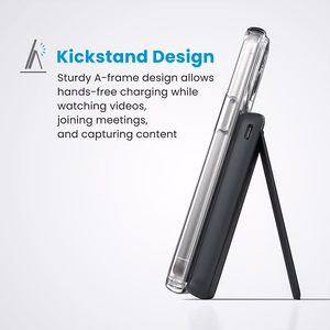 Speck StandyBank + ClickLock 5000 mAh magnetiline akupank tugijalaga, kuni 15 W juhtmevaba laadimine, MagSafe'iga ühilduv, must