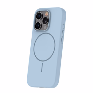 Силиконовый тонкий Mag Чехол для iPhone 16 Pro 6,3" светло-синий