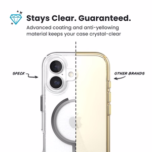 Speck Presidio Perfect Clear MagSafe - iPhone 17 ümbris (Clear / hõbedane)