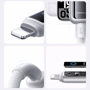 USB-kaabel Joyroom S-A55 USB-A Lightning 3A 1.2m valge