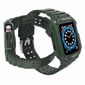 Protect Strap Band for Apple Watch 42/44/45mm Armored Case rihm - roheline