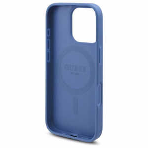 Guess 4G Flowers Print MagSafe ümbris jaoks iPhone 16 Pro Max - sinine