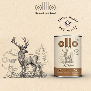 OLLO Pure Deer märg koeratoit, 850 g