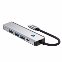 Tech-Protect HB01 HUB Adapter 5in1 USB-C + USB3.0 + HDMI 4K 60Hz + PD100W - hall