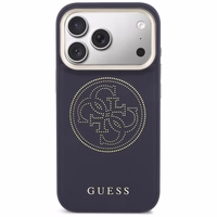Guess Perforated 4G MagSafe ümbris for iPhone 17 Pro - sinine