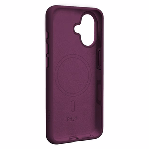 Etteri Silicone Mag ümbris iPhone 16 6,1 tolli jaoks, tume kirsipunane