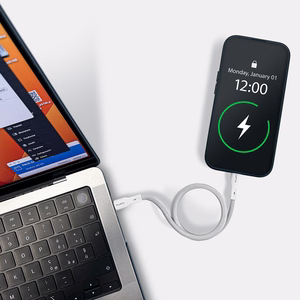 Puro Magnetic USB-C - USB-C 60W USB 3.2 (20 Gbps) 1m Magnetic Kaabel - valge