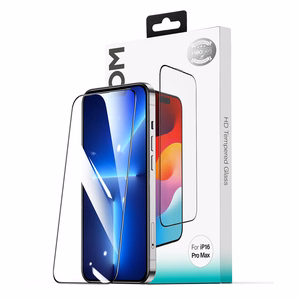 Закалённое стекло Joyroom JR-MLG0278 2.5D HD Dustproof с чёрной рамкой для iPhone 15 Plus/16 Plus