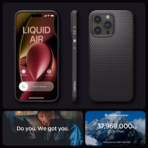 Spigen чехол LIQUID AIR для iPhone 15 Pro матовый чёрный