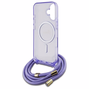 Guess Crossbody Cord Script MagSafe iPhone 16 Ümbris - lilla