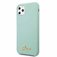 Guess GUHCN58LSLMGG iPhone 11 Pro roheline/roheline kõva ümbris Silikoonist Vintage Gold Logo