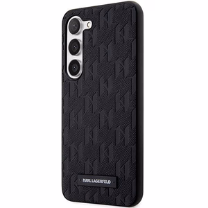 Karl Lagerfeld Saffiano Mono Metal Logo ümbris jaoks Samsung Galaxy S24 - must