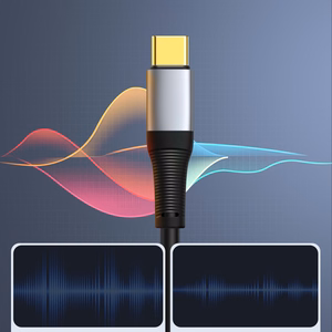 Must 1 m helikaabel Orico AXC: USB-C – 3,5 mm jack