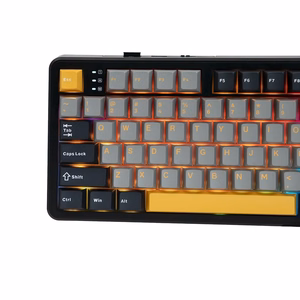 F108 Gray+Orange+Deep Gray Gasket klaviatuur Volcano RGB lülititega – AULA