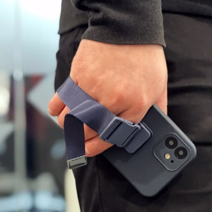 Köiega ümbris Geeli ümbris koos ketiga kinnitusrihmaga koti kinnitusrihm iPhone 13 Pro roosa
